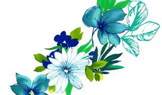 卡通漫画花,绽放的奇幻世界